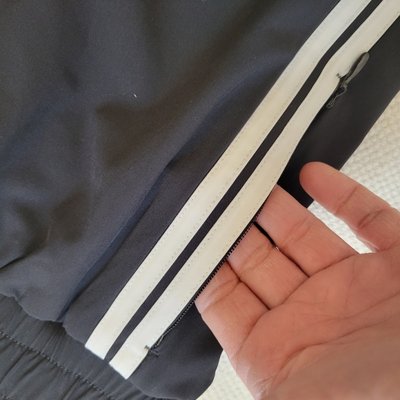 JOHNNY Was Calme Black Retro Striped  Elements Running Shorts Med - Picture 5 of 9